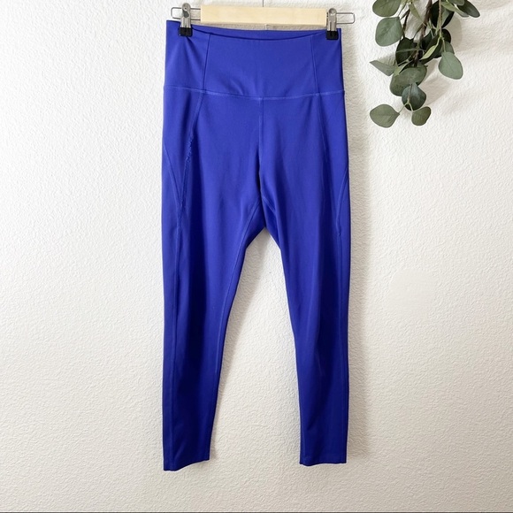 Girlfriend Collective- Cropped High Waist Leggings in Pansy Purple- SM - Picture 3 of 9